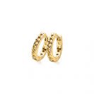ZINZI zilveren oorringen geel verguld gourmet 15 x 3mm ZIO1175G