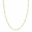 ZINZI gold plated zilveren gourmet ketting 45cm met staafjes 1,6mm breed ZIC2366G