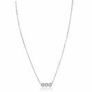 ZINZI zilveren ketting met drie zeshoek-zettingen bezet met witte zirconia's 42-45cm ZIC2543