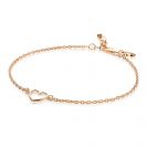 ZINZI zilveren armband rosé verguld met open hartje ZIA1420R