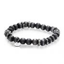 Zinzi zilveren armband zwarte cateyes 19cm  ZIA932Z 
