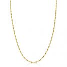 ZINZI gold plated zilveren ketting met glinsterende gedraaide schakels 1,9mm breed 43-45cm ZIC2585G
