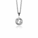 9mm ZINZI zilveren Kreeft sterrenbeeldhanger bezet met witte zirconia ZIH-KRE (zonder collier)