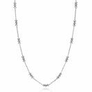ZINZI zilveren fantasie ketting met tol-vormige elementen 42-45m ZIC2537