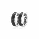 ZINZI zilveren oorringen 17 x 5mm zwarte zirconia's met luxe klapsluiting ZIO1183Z
