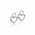ZINZI zilveren oorbedels hart wit ZICH1098 (zonder oorringen)