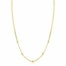 ZINZI gold plated zilveren gourmet ketting met vijf bolletjes 42–45cm ZIC2714G