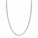 ZINZI zilveren ketting met paperclip schakels 4mm, gedecoreerd met speelse bolletjes 42-45cm ZIC2586
