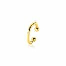 12,5mm ZINZI gold plated zilveren ear cuff gladde buis per stuk geprijsd ZIO-CUFF1G