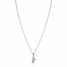 ZINZI zilveren ketting 42-45cm  met hanger met drie druppelvormen ZIC2746