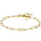 ZINZI zilveren armband in 14K geel verguld met trendy paperclip schakels van 3,4mm breed ZIA1992G