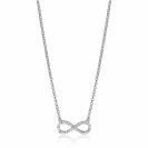 Zinzi zilveren ketting Infinity wit 42-45cm ZIC1065