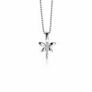 ZINZI zilveren hanger libelle wit ZIH1887 (zonder collier)