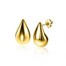20mm ZINZI gold plated zilveren oorstekers in organische druppelvorm ZIO2589G