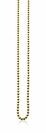 45cm ZINZI zilveren collier geel verguld bol 2mm ZI45BOLG