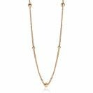 ZINZI zilveren gourmet ketting rosé verguld bol 45cm ZIC987R