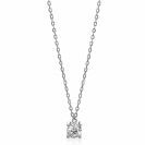 ZINZI zilveren ketting chatonzetting rond wit 40-45cm ZIC1750
