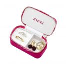 Zinzi opberg etui in roze suède met ritssluiting, handig formaat ETUI-PINK