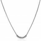 Mart Visser by ZINZI zilveren ketting 45cm met 9 ronde schakels, waarvan 3 volbezet met witte zirconia's  MVC22
