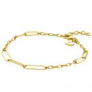 ZINZI gold plated zilveren armband met verschillende paperclip schakels 16,5-19,5cm ZIA2361
