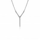 ZINZI multi-look Y-collier met dubbele jasseron schakel en drie glimmende staafjes 42-45cm ZIC-BF106