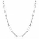 ZINZI zilveren ketting met verschillende paperclip schakels 40-45cm ZIC-BF60
