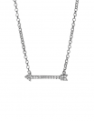 Zinzi zilveren ketting Cupido pijl wit 42-45cm ZIC1064