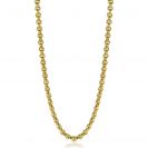 ZINZI zilveren ketting 45cm in14K geelverguld met ronde schakels 5mm breed ZIC2239G