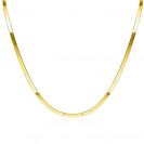 ZINZI gold plated zilveren platte slangen-ketting 45cm 3,5mm breed ZIC2292G