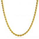 ZINZI gold plated zilveren koord ketting 45cm 4mm breed ZIC2343G