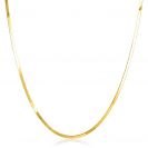 ZINZI gold plated zilveren platte slangen-ketting 45cm 1,9mm breed ZIC2360
