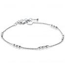 ZINZI zilveren enkelband ovaaltjes 23+4cm ZIE1809