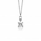ZINZI zilveren hanger met vierkante witte zirconia en pavé zettingen 24mm ZIH2268 (zonder collier)
