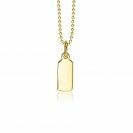 ZINZI zilveren hanger geel verguld glad rechthoek ZIH2344G (zonder collier)