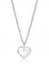 12mm ZINZI zilveren hanger glad hart voor gravure ZIH2346-12 (zonder collier)