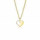12mm ZINZI gold plated zilveren hanger glad hart voor gravure ZIH2346G12 (zonder collier)