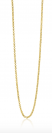 42 cm ZINZI zilveren jasseron ketting geel verguld ZILC-J42G