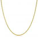 90cm ZINZI gold plated zilveren koord ketting ZILC-K90G