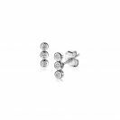 ZINZI zilveren oorknoppen 3x rond wit ZIO1443