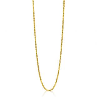 ZINZI Gold 14 krt gouden palmier collier 1,5mm breed, lengte 43cm ZGC307