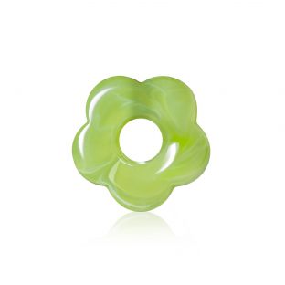 26mm hanger bloem lichtgroen kunststof ZIH2720GA