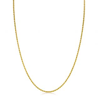 80cm ZINZI gold plated zilveren koord ketting ZILC-K80G