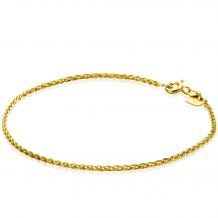 ZINZI Gold 14 krt gouden palmier armband 1,5mm breed, lengte 18,5cm ZGA307