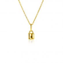ZINZI Gold 14 krt gouden hanger met trendy slotje 5mm ZGH419