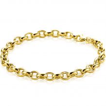 ZINZI Gold 14 karaat gouden armband met ovale schakels  5mm breed ZGA271