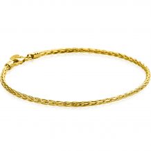 ZINZI Gold 14 krt gouden armband met elegante vossenstaart schakels van 2mm breed 19cm ZGA459
