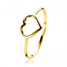 ZINZI Gold 14 krt gouden ring open hart 8mm ZGR378