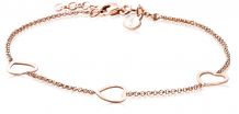 ZINZI zilveren armband rosé verguld hart 17-20cm ZIA1188R 