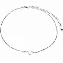 ZINZI zilveren choker 32+10cm hart ZICHOK1459