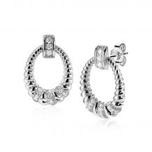 ZINZI zilveren oorsieraden massief ovaal wit 18mm ZIO1966